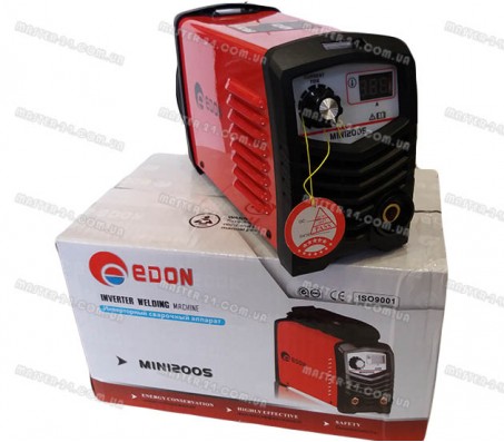 Сварочный инвертор Edon Mini 200S (Табло + Усиленная клемма)